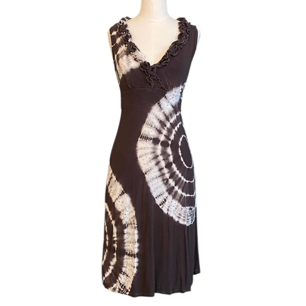 INC Int’l Concepts - Brown Tie-Dye Midi Dress